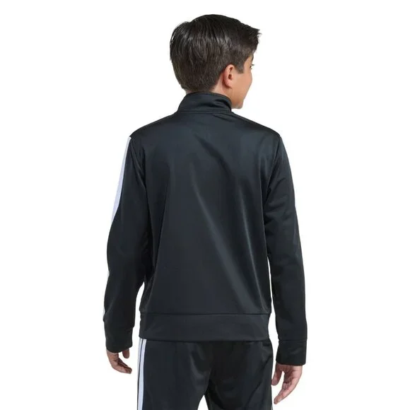 Adidas Youth Tricot Jacket Black Size M 10/12 Full Zip Activewear K1170 - Picture 2 of 9